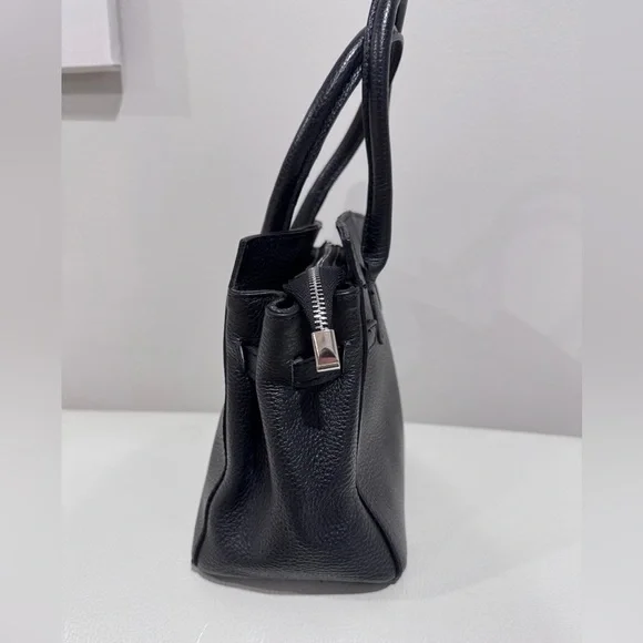 SOFIA CARDONI Black Leather Bag With Top Handles - Picture 7 of 16